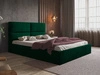 Łóżko tapicerowane z pojemnikiem i stelażem 120x200 Marad zielone