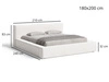 Łóżko tapicerowane z pojemnikiem i stelażem 180x200 Mali Ciemnoszare