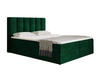 Łóżko kontynentalne z pojemnikiem na pościel 160x200 Cascada zielone