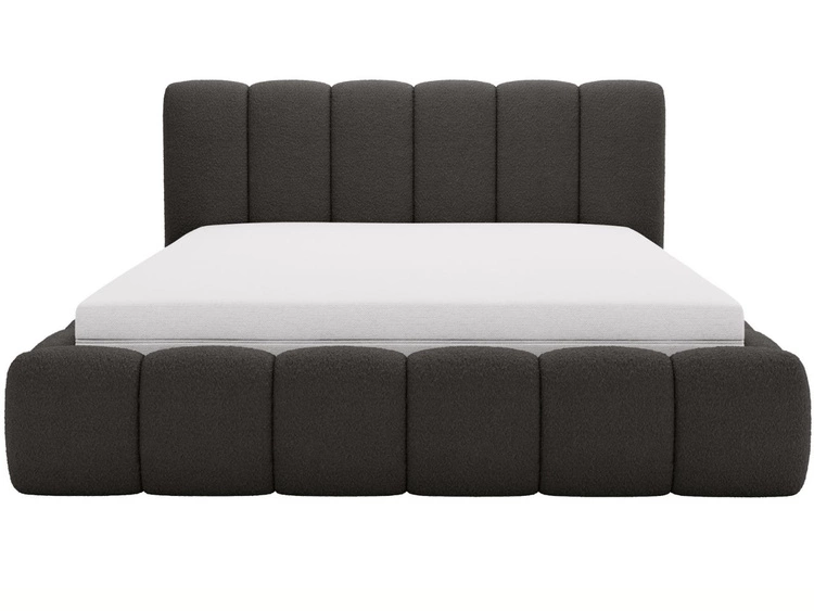 Łóżko tapicerowane z pojemnikiem i stelażem 120x200 Cloud czarne