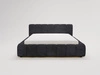 Łóżko tapicerowane z pojemnikiem na pościel 140x200 Ibiza Czarne