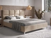 Łóżko tapicerowane ze stelażem 160x200 Luxe Beżowy