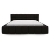 Łóżko tapicerowane z pojemnikiem i stelażem 160x200 Alicante Czarne