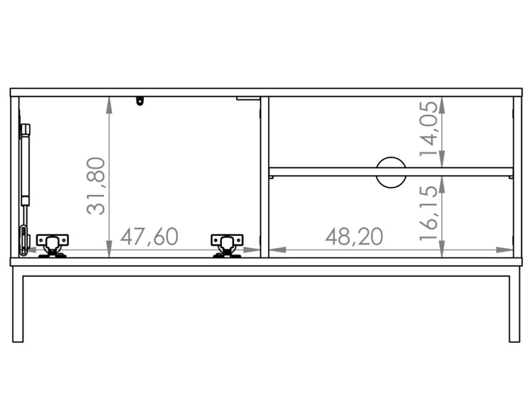 Szafka pod telewizor z drzwiczkami Soroko Biała