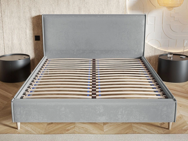 Łóżko tapicerowane ze stelażem 160x200 Grenada Kremowy