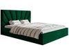Łóżko tapicerowane z pojemnikiem i stelażem 120x200 Orlo ciemnozielone