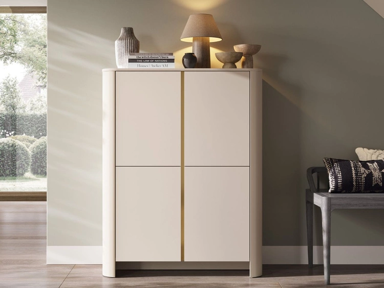 Zestaw mebli do salonu ze złotą listwą dekoracyjną Brillo Kaszmir