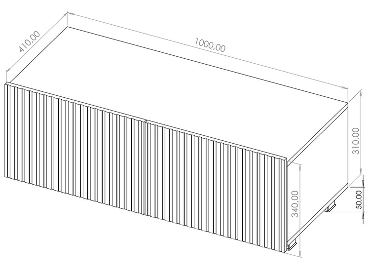Szafka pod telewizor z drzwiczkami Kioto Kaszmir
