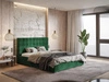Łóżko tapicerowane z pojemnikiem i stelażem 160x200 Terra Ciemnozielone