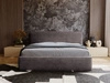 Łóżko tapicerowane z pojemnikiem i stelażem 160x200 cm Monza Ciemnoszare