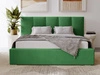 Łóżko tapicerowane z pojemnikiem i stelażem 140x200 cm Lizbona Zielone