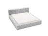 Łóżko tapicerowane z pojemnikiem i stelażem 180x200 cm Enjoy Jasnoszare