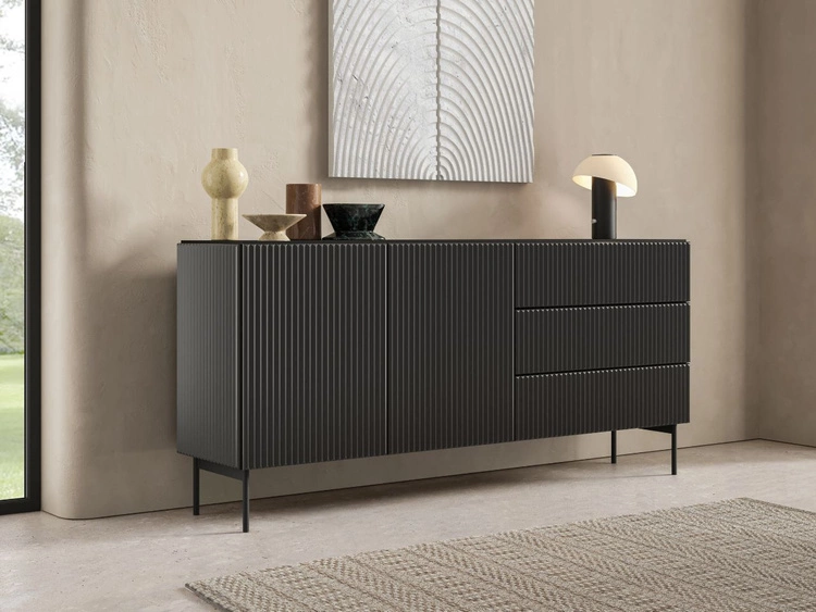 Zestaw mebli do pokoju dziennego Qualita Czarny