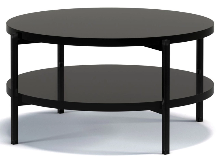 Podwójny Stolik kawowy Sevilla Czarny połysk