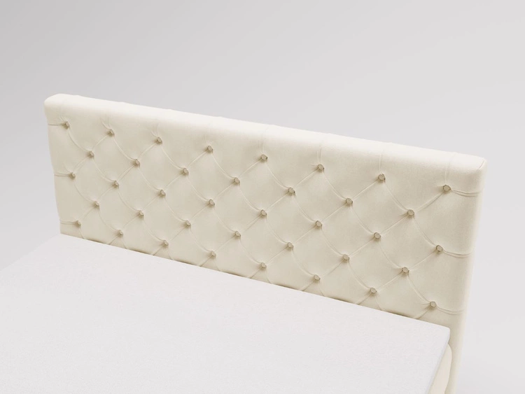 Łóżko kontynentalne z pojemnikiem na pościel 180x200 Montego Kremowe