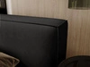 Łóżko tapicerowane z pojemnikiem i stelażem 180x200 Mali Czarne