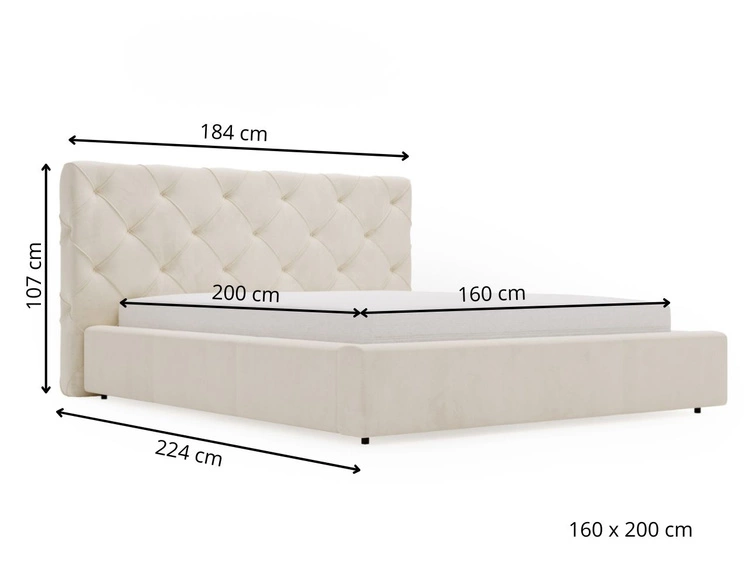 Łóżko tapicerowane z pojemnikiem i stelażem 160x200 Milano Brązowe
