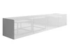 Wisząca szafka RTV pod telewizor z drzwiczkami i oświetlewniem LED 200 cm Nodoo Biały połysk