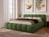 Łóżko tapicerowane z pojemnikiem na pościel 140x200 Doria Zielone
