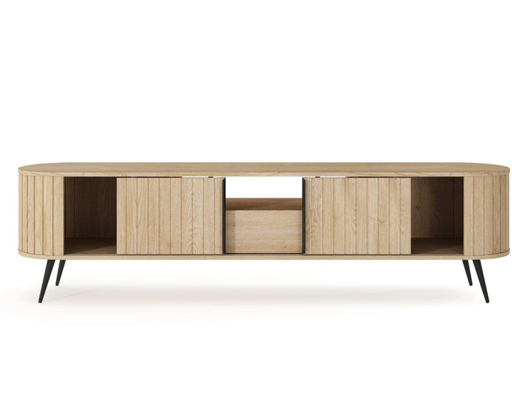 Szafka RTV pod telewizor z drzwiami przesuwnymi Passione Dąb Cremona