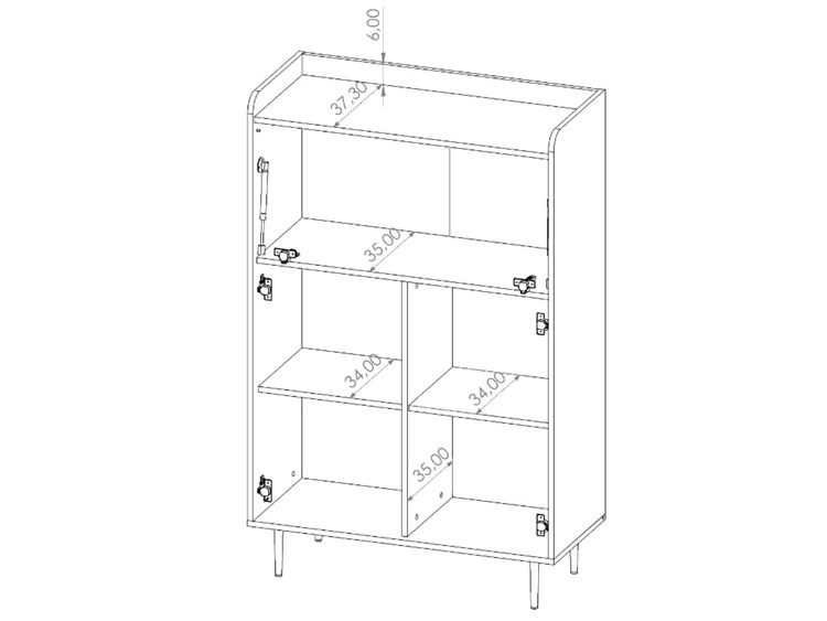 Zestaw mebli do salonu Vasa Brązowy