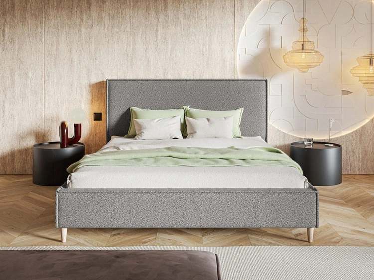 Łóżko tapicerowane ze stelażem 180x200 Grenada Szary
