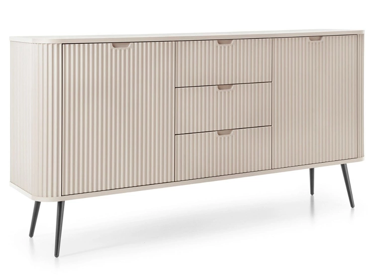 Komoda z drzwiami i szufladami na złotych nogach Viva Beżowa