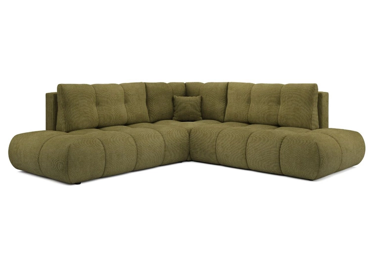 Narożnik z funkcją spania i pojemnikiem Lewy Kair Zielony