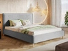 Łóżko tapicerowane ze stelażem 120x200 Grenada Jasny szary