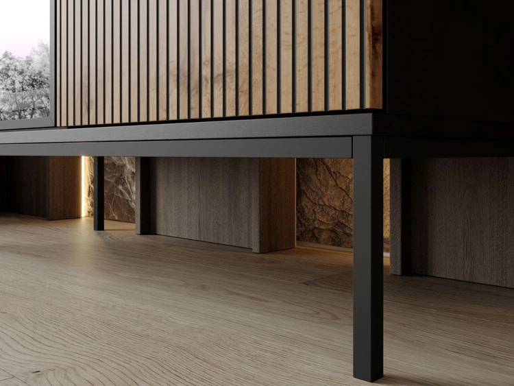 Komoda z drzwiami i oświetleniem LED Deo Dąb Wotan