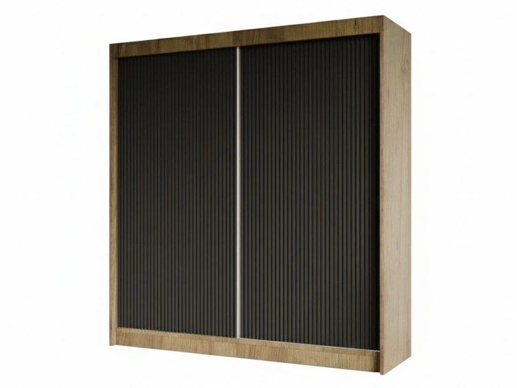 200 cm \ Czarny || Dąb Craft Złoty \ Nie