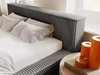 Łóżko tapicerowane z pojemnikiem i stelażem 120x200 Lago Szare