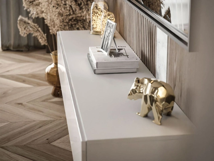 Szafka RTV dwudrzwiowa wisząca 175 cm Sorelle Biały połysk