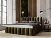 Łóżko tapicerowane z pojemnikiem i stelażem 180x200 Neos Zielone