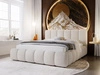 Łóżko tapicerowane z pojemnikiem i stelażem 180x200 Cloud beżowe