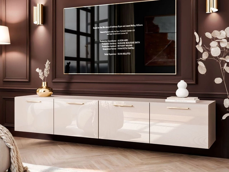 Szafka RTV wisząca pod telewizor z drzwiczkami 200 cm Noaé Kaszmir