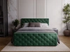 Łóżko kontynentalne z pojemnikiem na pościel 140x200 Montego Zielone