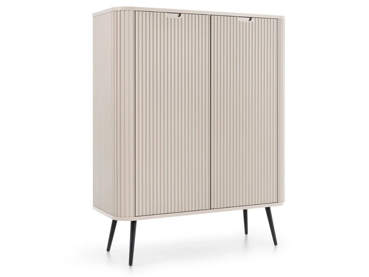 Komoda z drzwiami na złotych nogach Viva Beżowa