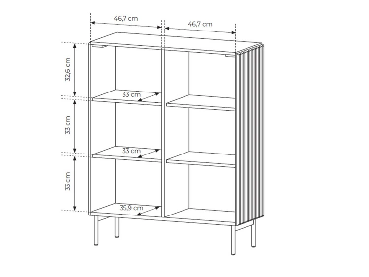 Komoda dwudrzwiowa wysoka Qualita Kaszmirowa