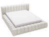 Łóżko tapicerowane z pojemnikiem na pościel i stelażem 160x200 Italia Kremowe