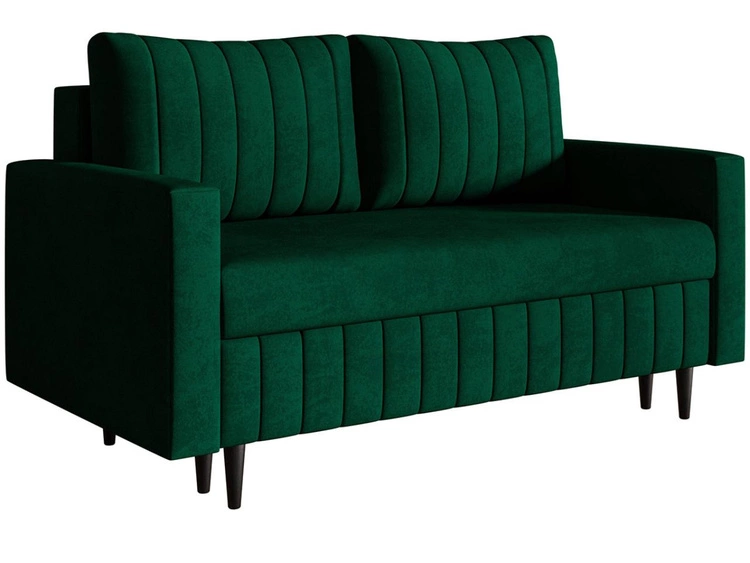 Kanapa z funkcją spania i pojemnikiem na pościel Castelo zielona