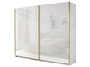 Szafa dwudrzwiowa z drzwiami przesuwnymi 244 cm Noaé Biały połysk