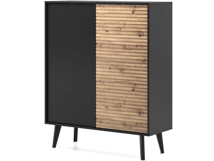 Komoda z drzwiami 104 cm Astro Czarna