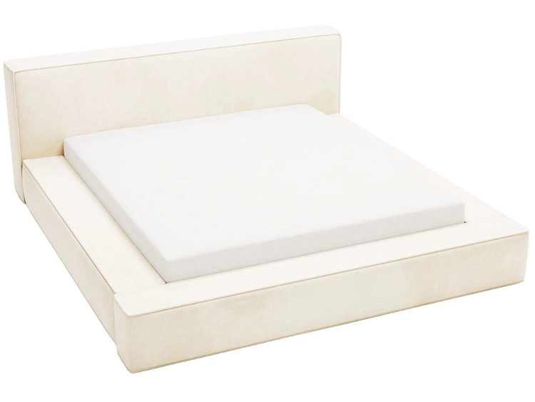 Łóżko tapicerowane z pojemnikiem i stelażem 140x200 Mali Beżowe