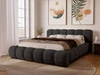 Łóżko tapicerowane z pojemnikiem na pościel 180x200 Doria Czarne