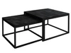 Stolik kawowy na czarnym metalowym stelażu Asumi Czarny 36x42