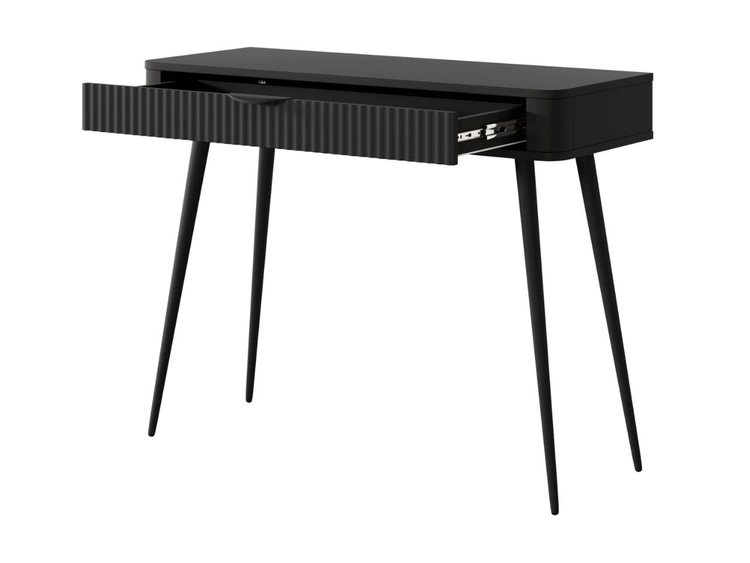 Toaletka z czarnymi metalowymi nogami Latina Czarna