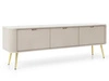 Szafka pod telewizor z drzwiczkami na złotych nogach Viva Beżowa