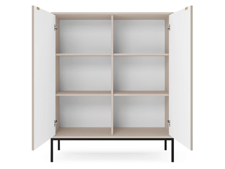 Zestaw mebli do salonu Amber Kaszmir na czarnych nogach