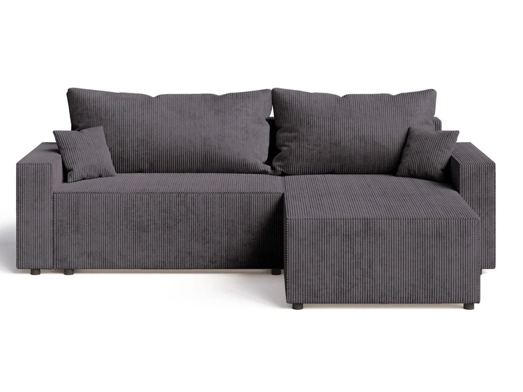 Narożnik L uniwersalny z funkcją spania i pojemnikiem Nivo Grafitowy